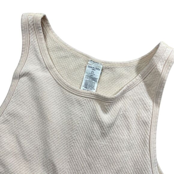 Sweaty Betty London 12  Ivory Beige Knit‎ Tank Model Blend Sleeveless - Picture 2 of 5